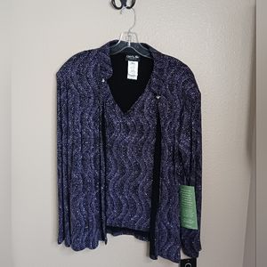 Onyx Nite two piece set Black/Lilac XLarge